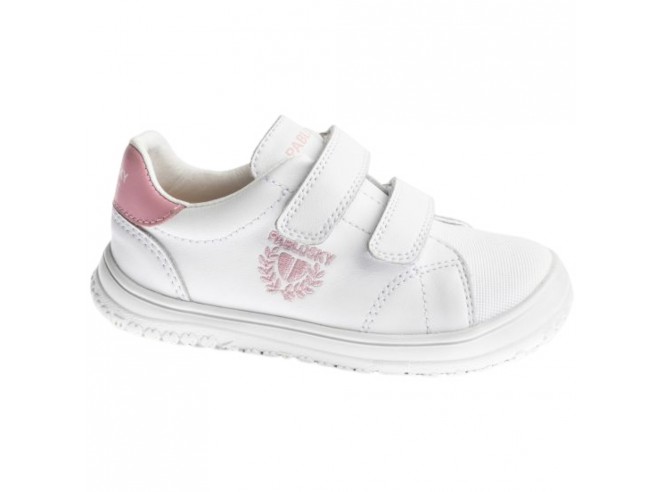 ▷ Zapatillas PABLOSKY Blancas Logo Rosa Niña